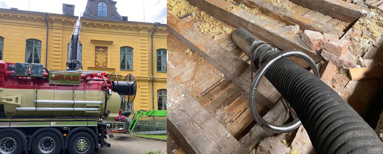Torrsug, slamsug, sanering, tömning, städning JRAB